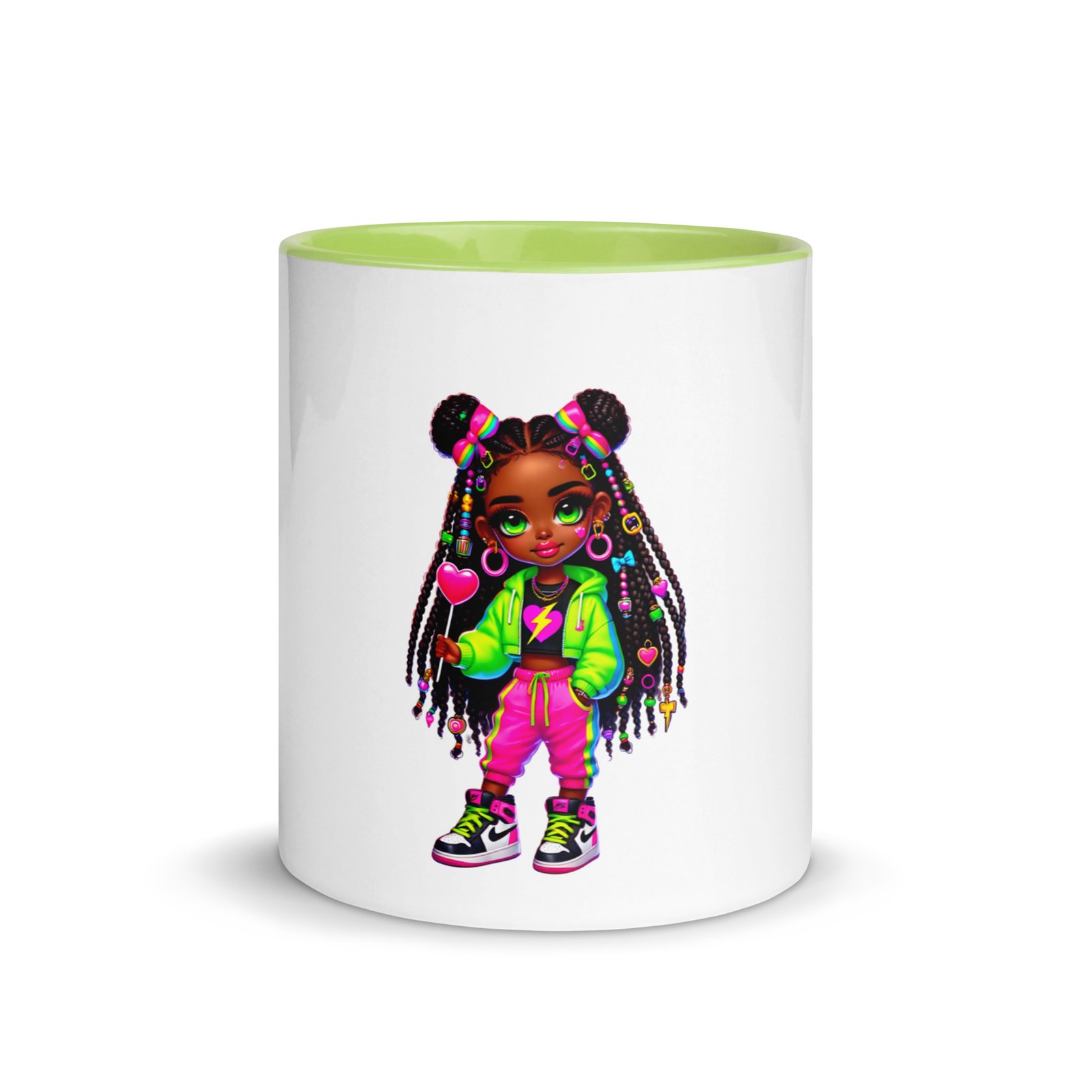 Dash Fruity Green Mug with Color Inside - Image 2