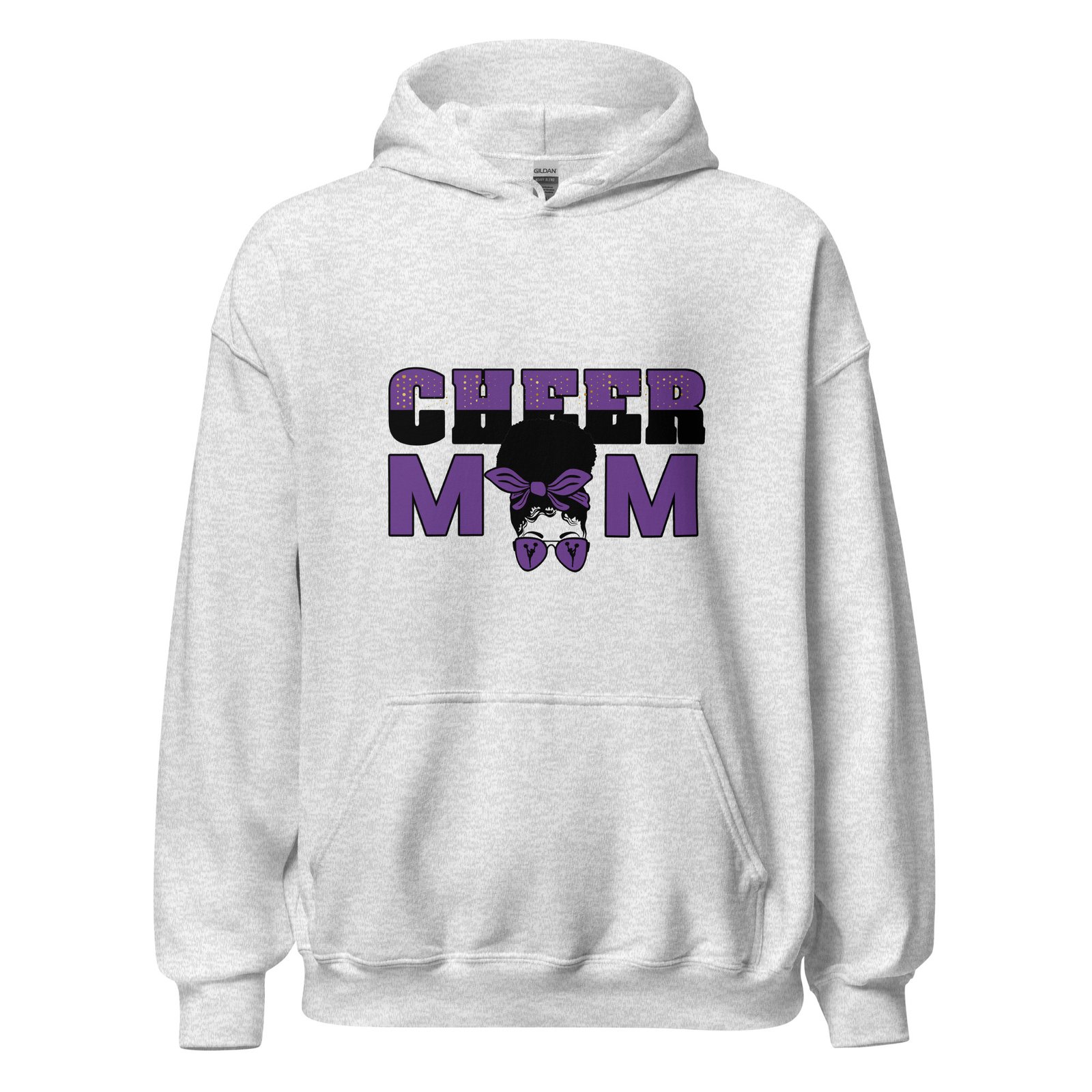 Cheer Mom (Purple) Unisex Hoodie - Image 3