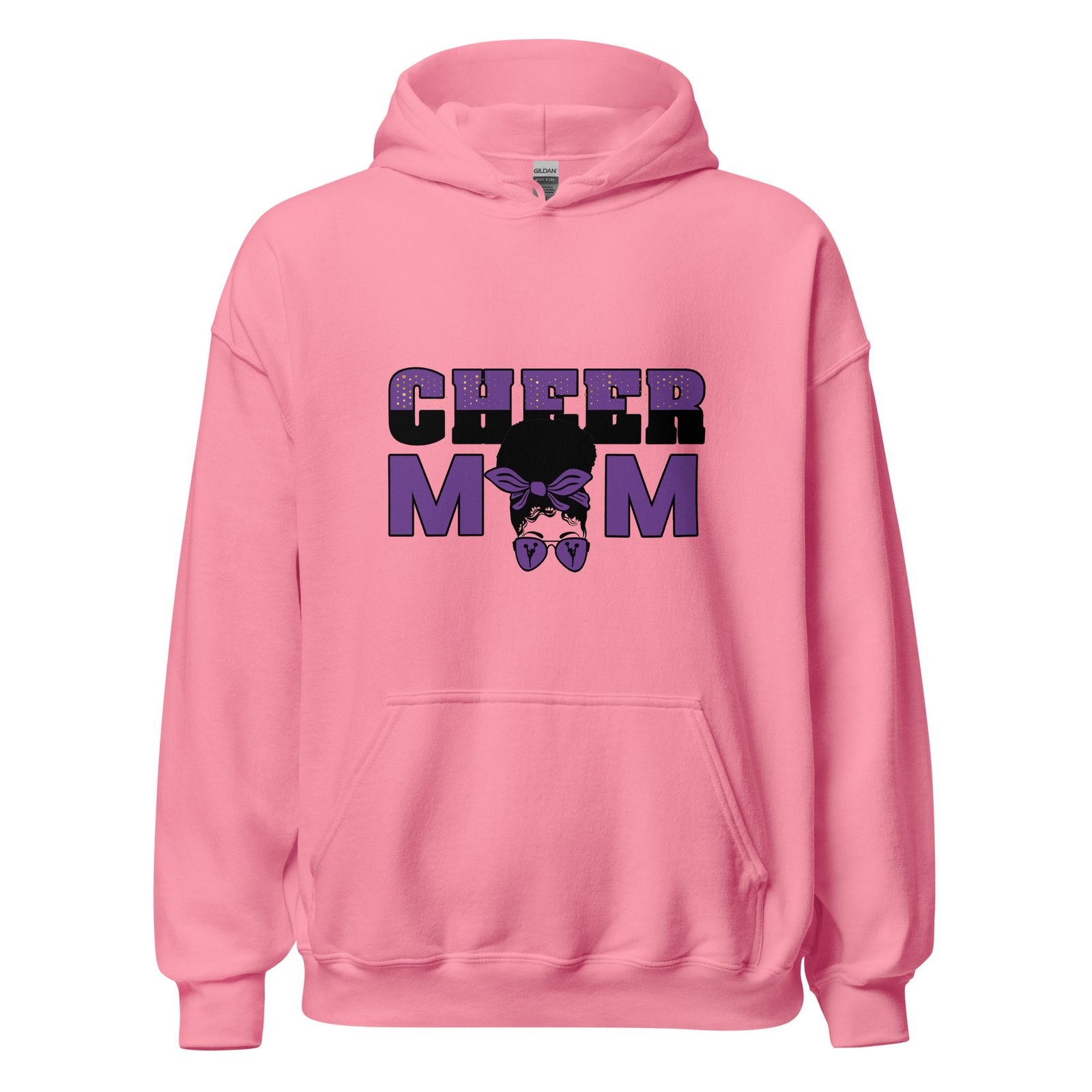 Cheer Mom (Purple) Unisex Hoodie - Image 2