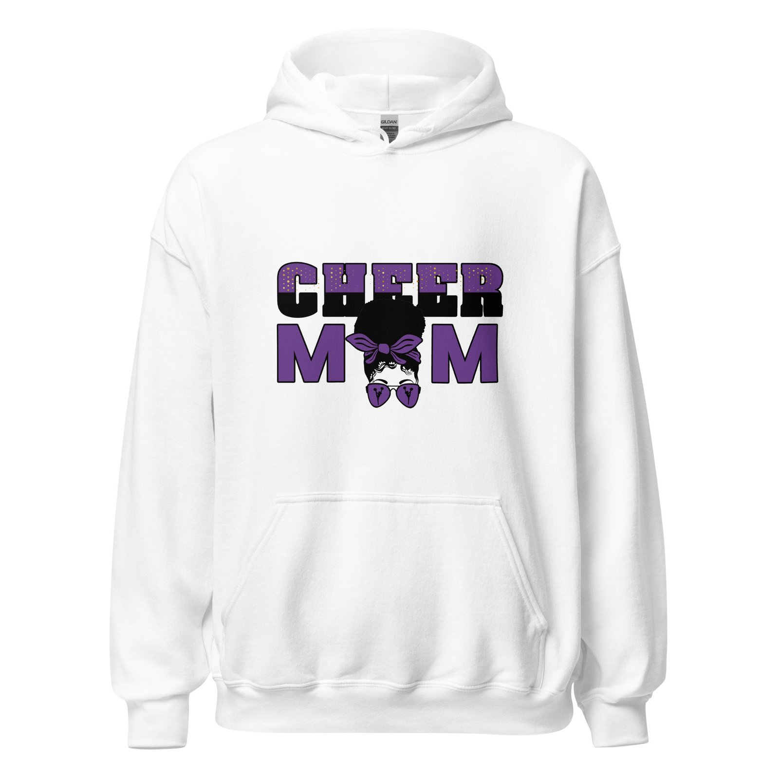 Cheer Mom (Purple) Unisex Hoodie - Image 4