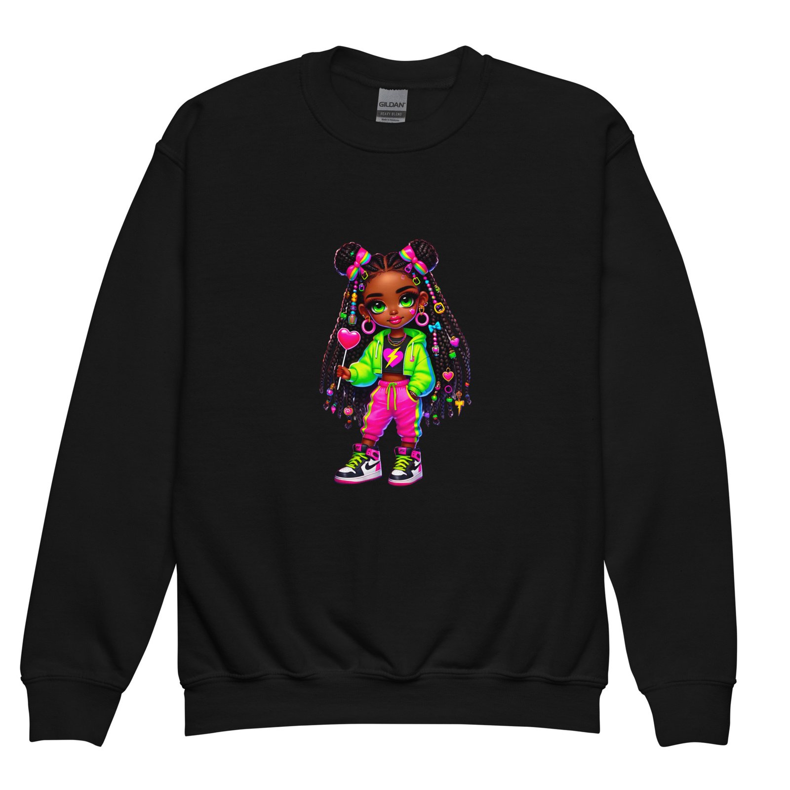 Dash Fruity Green Youth crewneck sweatshirt