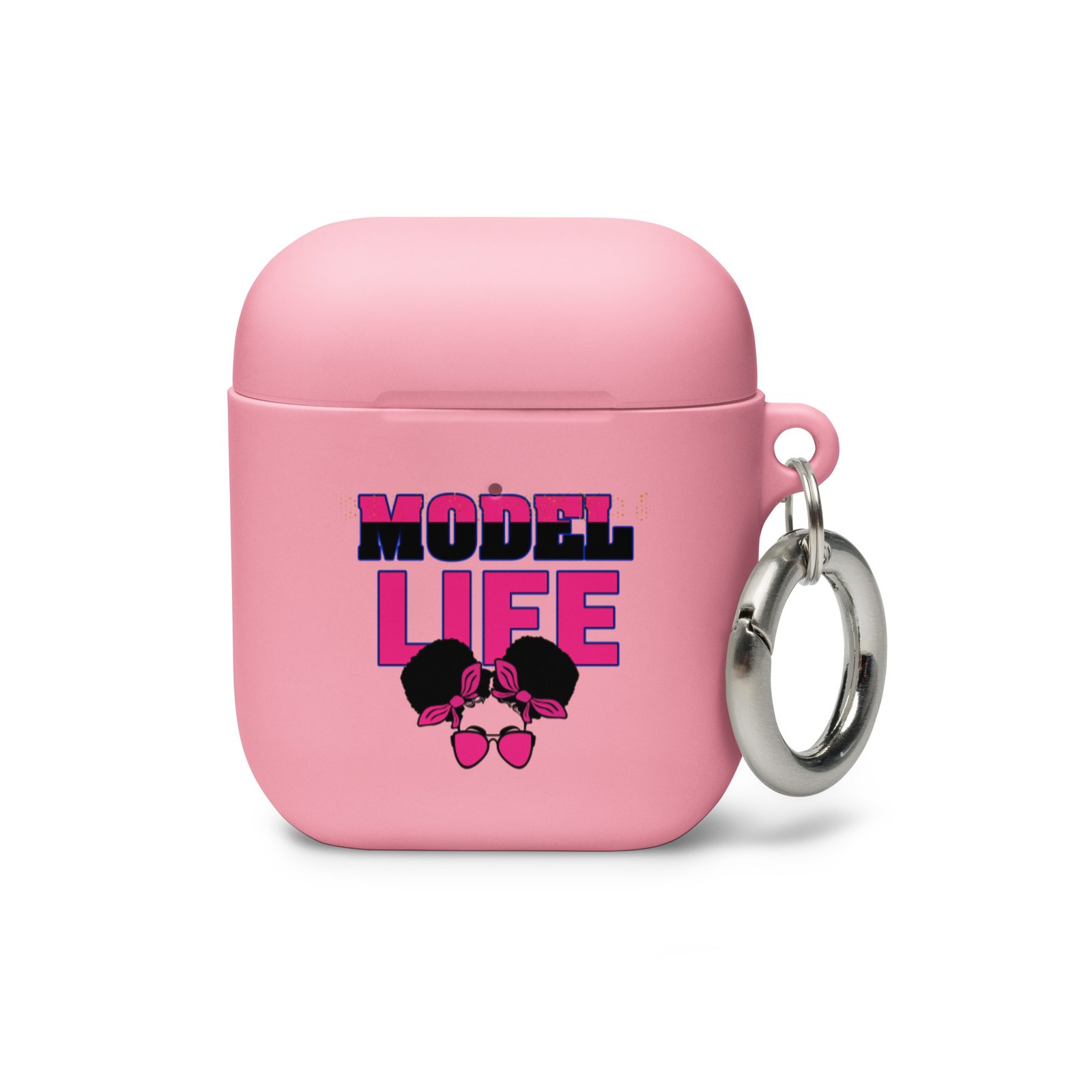 Model Life (Pink) Rubber Case for AirPods® - Image 7