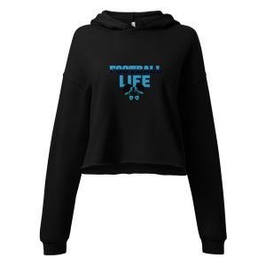 Football Life (Teal Blue) Crop Hoodie