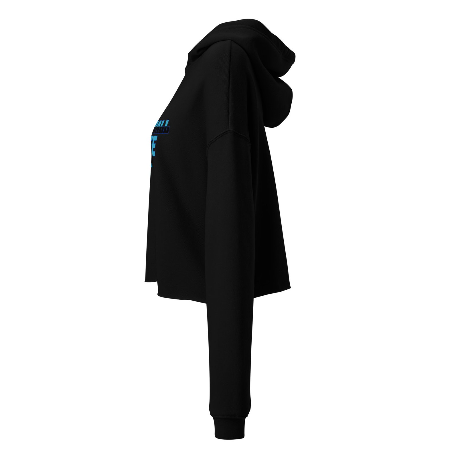 Football Life (Teal Blue) Crop Hoodie - Image 3