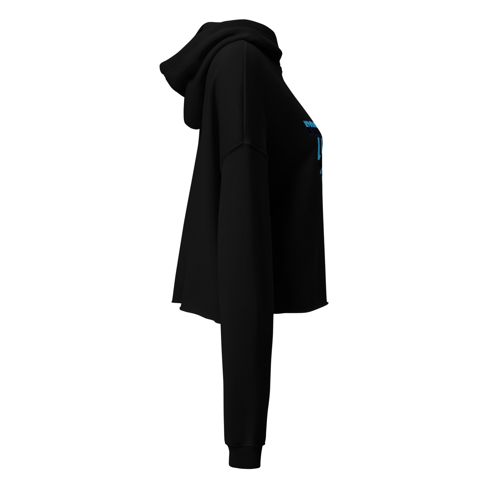 Football Life (Teal Blue) Crop Hoodie - Image 4